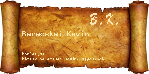 Baracskai Kevin névjegykártya