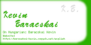 kevin baracskai business card